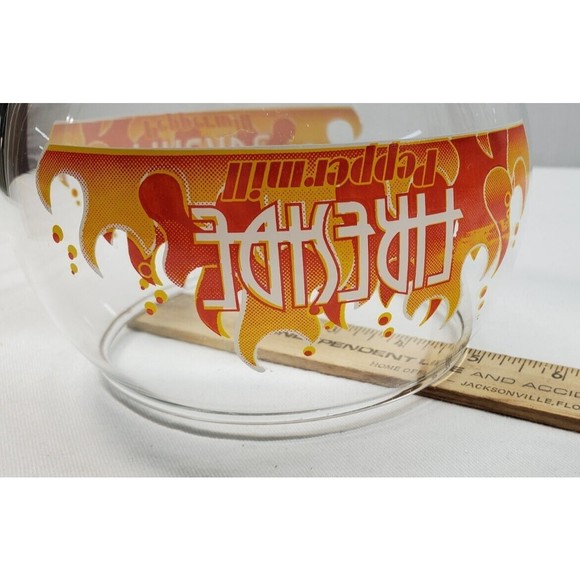 vintage glass brandy snifter Fireside Peppermill advertising large 9" tall - Picture 4 of 5